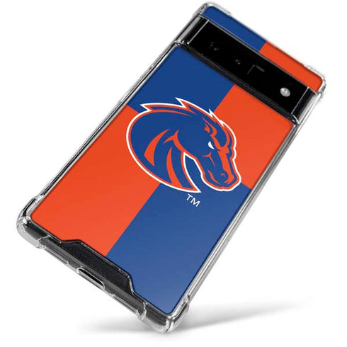 Boise State University Broncos Checkered Google Pixel 6 Clear Case